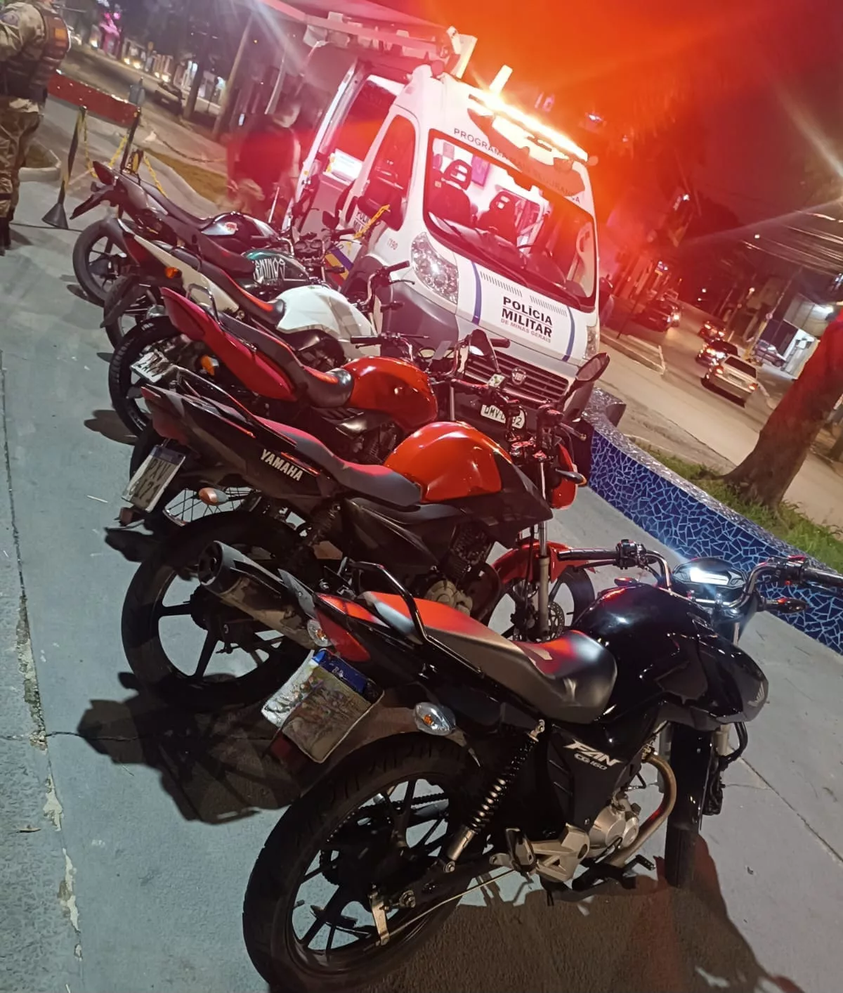 Motocicletas apreendidas na Operação Rolezinho da PMMG