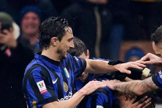 Jogadores do Internazionale comemorando