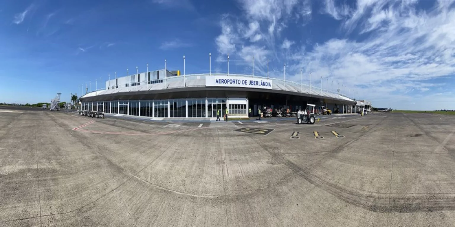 Imagem mostra o Aeroporto de Uberlândia