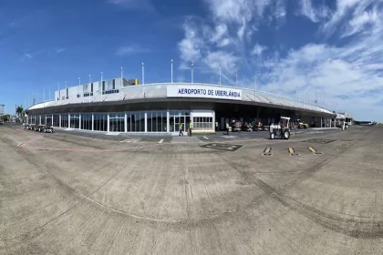 Imagem mostra o Aeroporto de Uberlândia