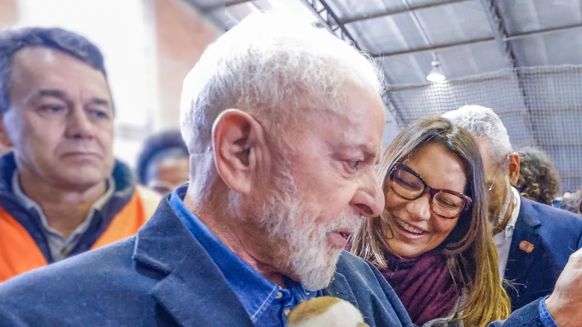 Presidente Lula acompanhado da primeira dama Janja