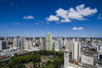 Vista aérea da cidade de Uberlândia