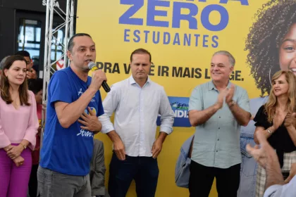 Deputado Weliton Prado no evento da tarifa zero em Uberlândia