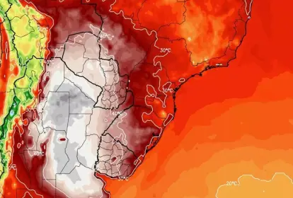 Ilustração de bolha de calor que deverá atingir o Triângulo Mineiro